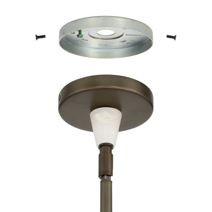 Chandelier Thesis 207366A Montclair 38 inch 12 light Forged Bronze and Natural Alabaster Chandelier THESIS