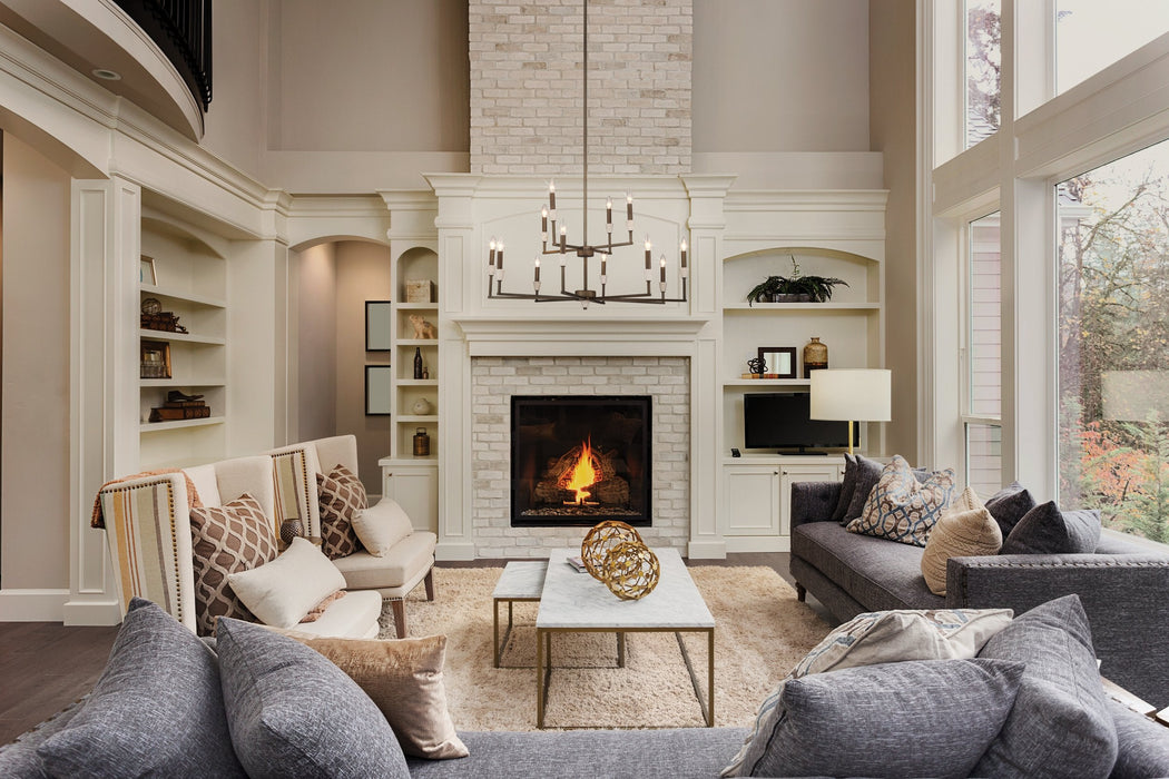 Chandelier Thesis 207366A Montclair 38 inch 12 light Forged Bronze and Natural Alabaster Chandelier THESIS