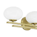Vanity Light Thesis 207384A Julep 24 inch 3 light Brushed Gold Vanity Light with Opal Glass Shades THESIS