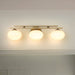 Vanity Light Thesis 207384A Julep 24 inch 3 light Brushed Gold Vanity Light with Opal Glass Shades THESIS