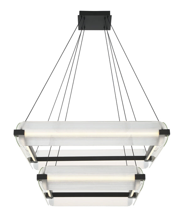 Eurofase 50054-022 Neoness 34" Matte Black LED Chandelier