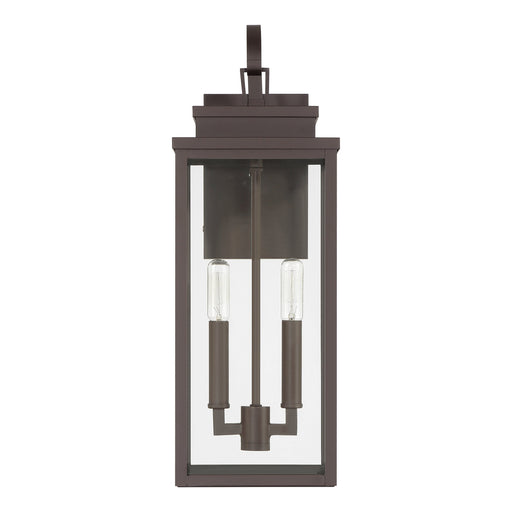 Exterior Wall Sconce Thesis 207749A Hillside 20 inch 2 light Dark Bronze Exterior Wall Sconce with Clear Glass THESIS