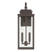 Exterior Wall Sconce Thesis 207749A Hillside 20 inch 2 light Dark Bronze Exterior Wall Sconce with Clear Glass THESIS
