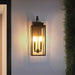 Exterior Wall Sconce Thesis 207749A Hillside 20 inch 2 light Dark Bronze Exterior Wall Sconce with Clear Glass THESIS