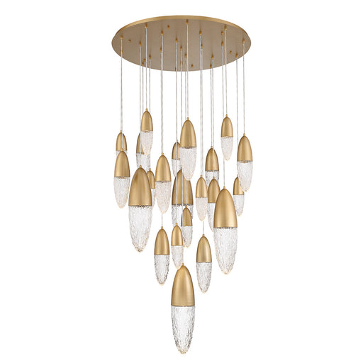Eurofase 43860-036 Ecrou 40" Satin Gold Paint LED Chandelier