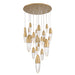 Eurofase 43860-036 Ecrou 40" Satin Gold Paint LED Chandelier