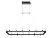 Eurofase 37048-013 Altamont 52" Satin Nickel-Black Mix LED Chandelier
