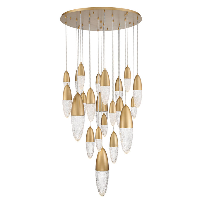 Eurofase 43860-036 Ecrou 40" Satin Gold Paint LED Chandelier