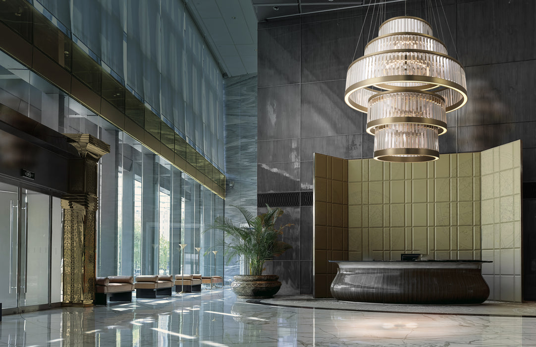 Eurofase 49350-012 Empra 47" Gold LED Chandelier