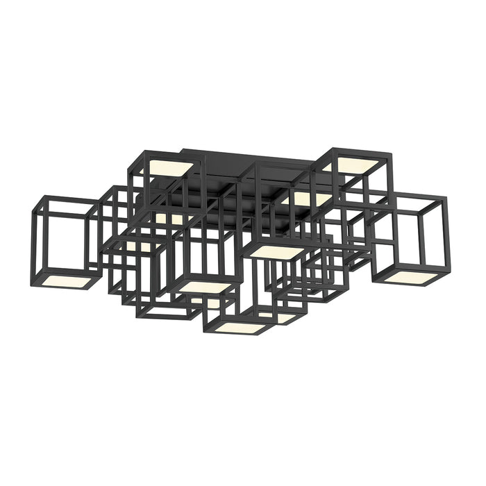 Eurofase 38261-026 Ferro 13 Light Integrated LED Flush Mount Black