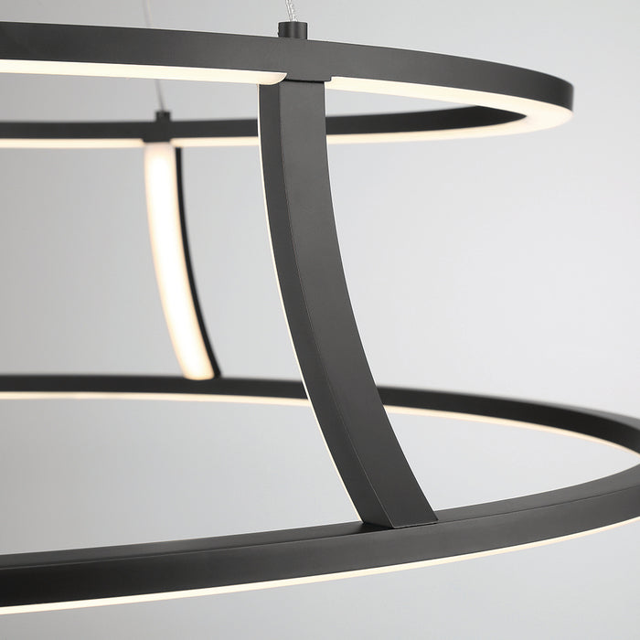 Eurofase 43886-012 Cadoux 30" Matte Black LED Chandelier