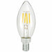 LED Candelabra Bulb TCP FB11D4050EE12C6 LED Filament Candelabra Bulb 4 Watt  B11 50K 6PK TCP