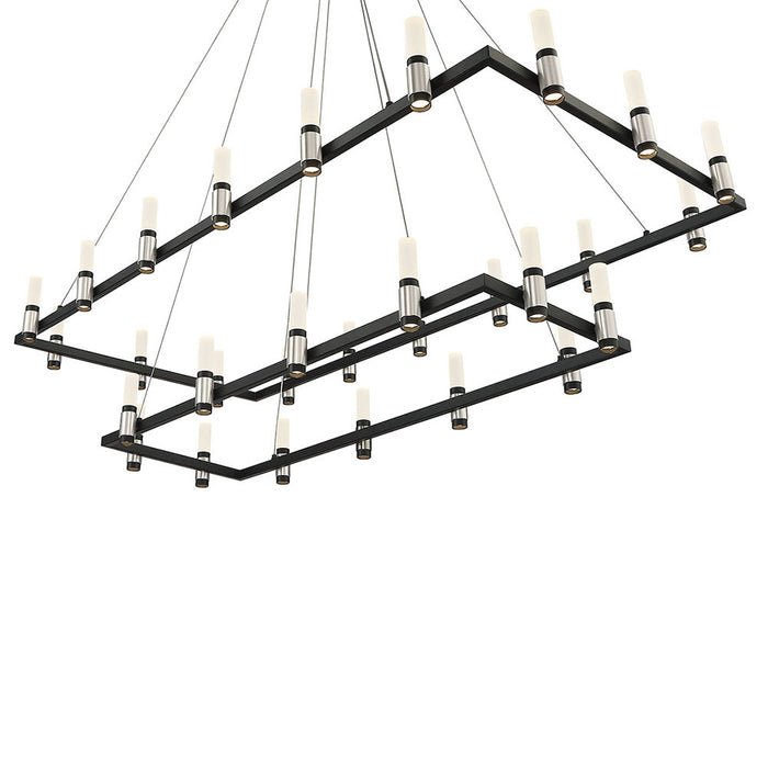 Eurofase 37049-010 Altamont 52" Satin Nickel-Black Mix LED Chandelier