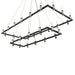 Eurofase 37049-010 Altamont 52" Satin Nickel-Black Mix LED Chandelier
