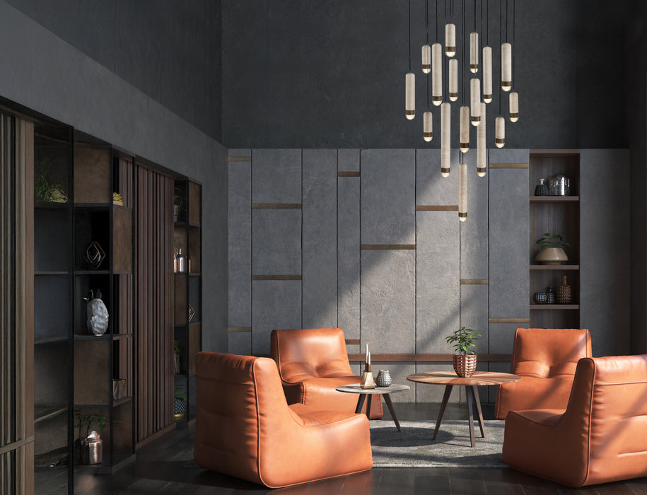 Eurofase 50131-013 Cambre 32" Matte Black LED Chandelier