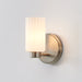 Vanity Light Thesis 207028A Bedminster 5 inch 1 light Brushed Nickel Vanity Light with Etched Opal Ribbed Glass Shade THESIS