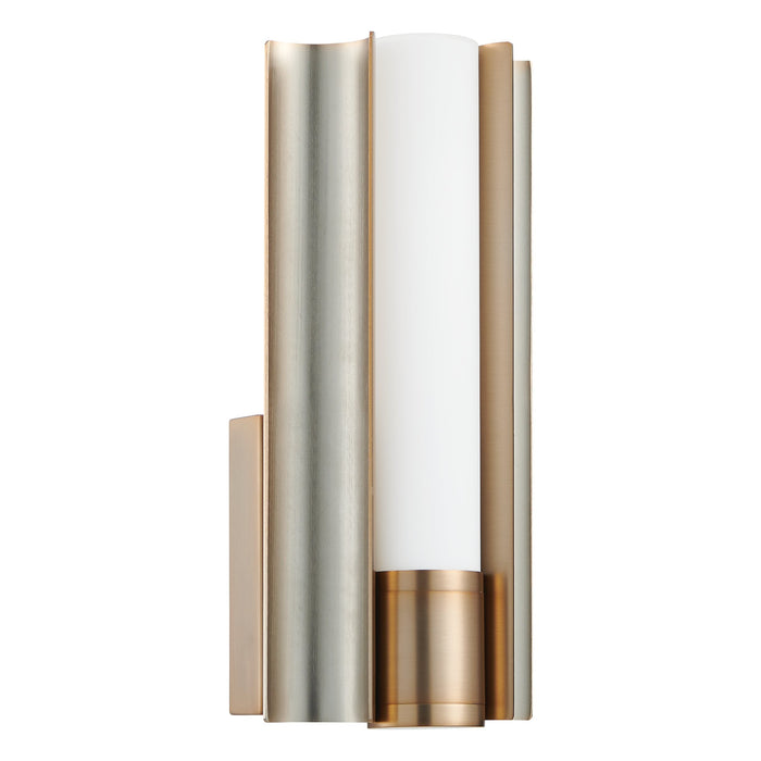 Vanity Light Thesis 207621A Colton 12 inch 1 light Champagne Gold 5CCT LED Vanity Light with Etched Opal Glass Shade THESIS