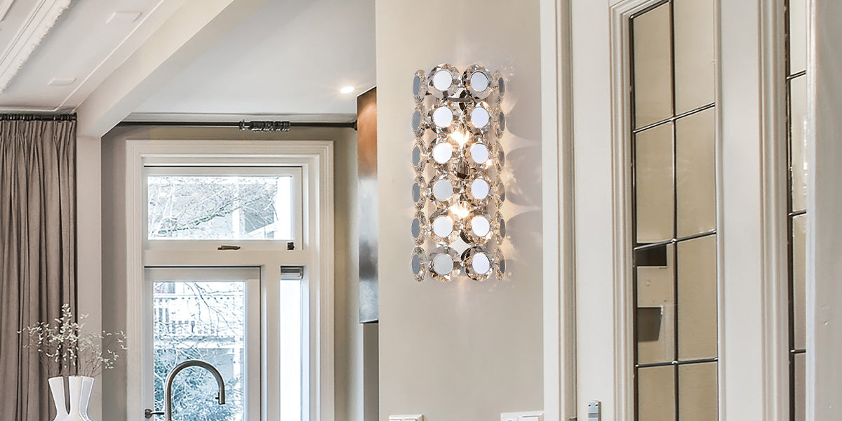 Eurofase 44283-018 Perrene 19" Chrome Wall Sconce