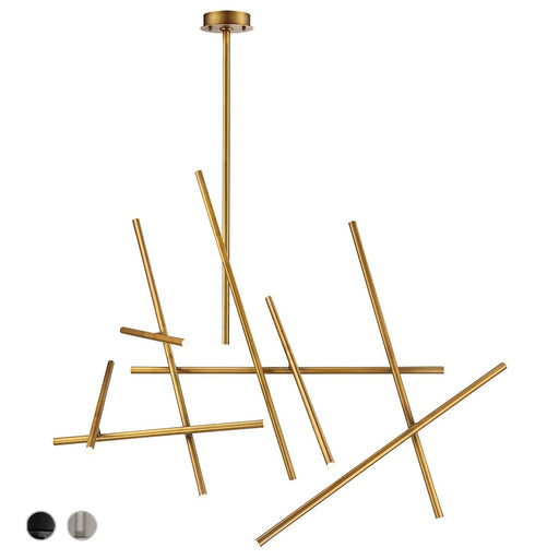 Eurofase 36251-032 Crossroads 59" Brushed Brass LED Chandelier