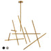 Eurofase 36251-032 Crossroads 59" Brushed Brass LED Chandelier