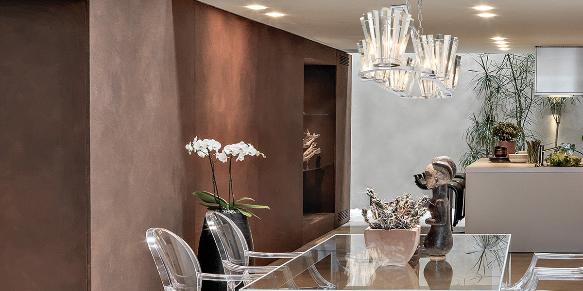 Eurofase 38867-019 Ricca 45" Chrome Chandelier