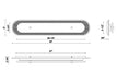 Eurofase 49174-014 Tramore 30" Gold LED Wall Sconce