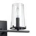 Vanity Light Thesis 206955A Jared 15 inch 2 light Matte Black Vanity Light with Clear Glass Shades THESIS