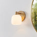 Vanity Light Thesis 206999A Valentina 5 inch 1 light Champagne Gold Vanity Light with Etched Opal Glass Shade THESIS