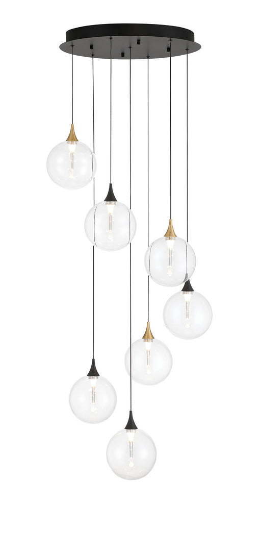 Eurofase 48930-017 Iissa 21" Gold-Black Mix LED Chandelier