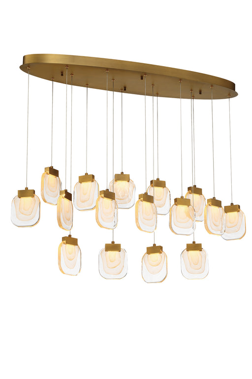 Eurofase 37194-017 Paget 44" Matte Gold LED Chandelier
