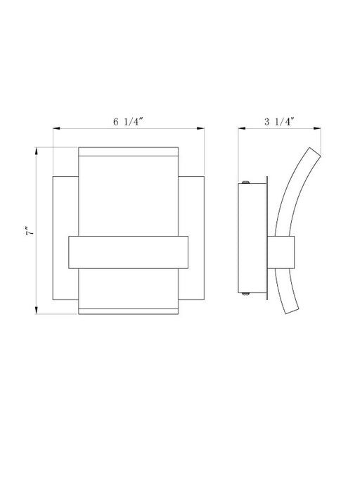Eurofase 35654-022 Cambridge 1-Light Matte Black LED Vanity Light