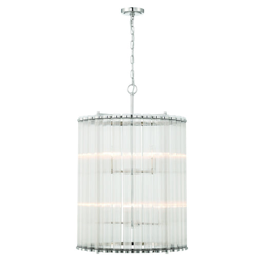 Eurofase 47238-022 Glasbury 27" Polished Nickel Chandelier