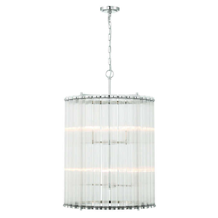 Eurofase 47238-022 Glasbury 27" Polished Nickel Chandelier