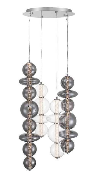 Eurofase 48960-021 Atomo 50" Chrome LED Chandelier
