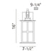 Eurofase 47200-012 Greyson 16" Brass-Black Mix LED Outdoor Wall Light