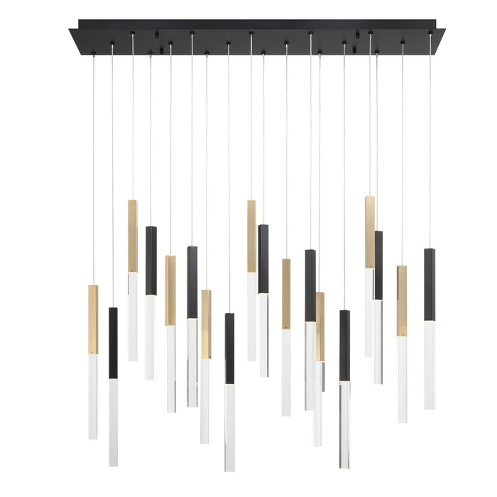 Eurofase 46771-025 Benicio 42" Gold-Black Mix LED Chandelier