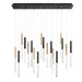 Eurofase 46771-025 Benicio 42" Gold-Black Mix LED Chandelier