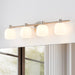 Vanity Light Thesis 207022A Valentina 30 inch 4 light Brushed Nickel Vanity Light with Etched Opal Glass Shades THESIS