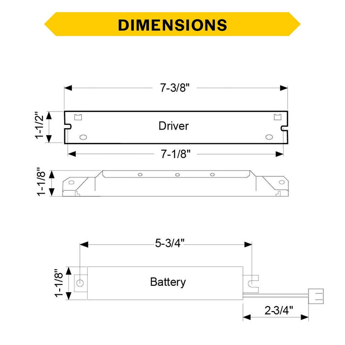 Halco - BBU/EM8WU - EM Driver - Emergency Battery Backup 8W 120 277V 90 Min product image