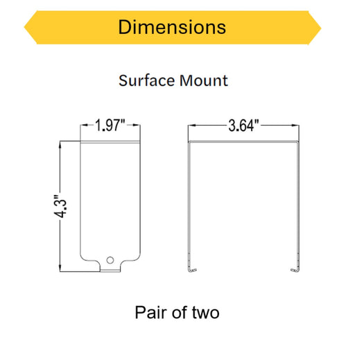 Halco - CLHB-M-SURF - Surface Mount for Compact Linear High Bay (2 pieces) product image