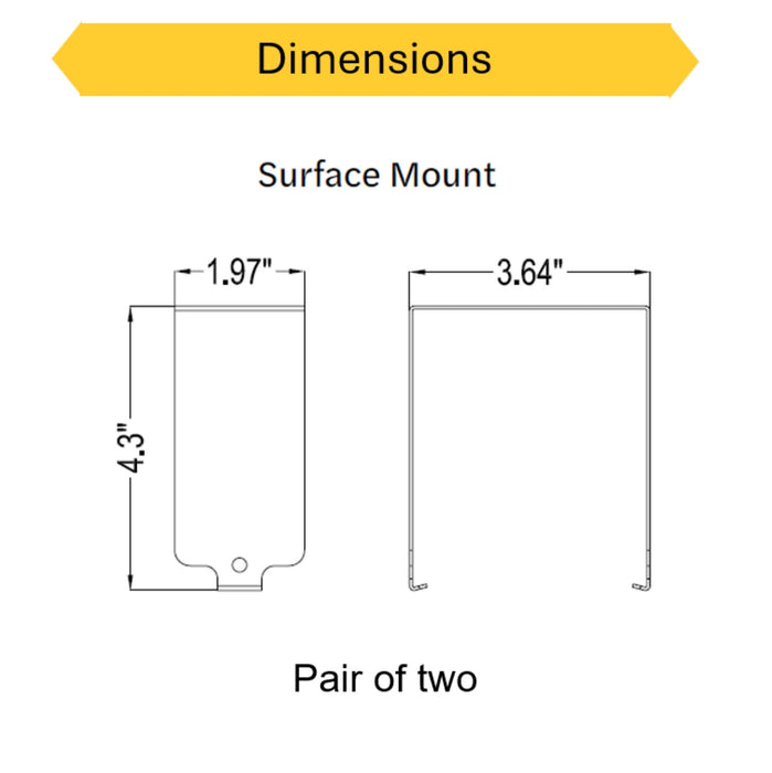 Halco - CLHB-M-SURF - Surface Mount for Compact Linear High Bay (2 pieces) product image