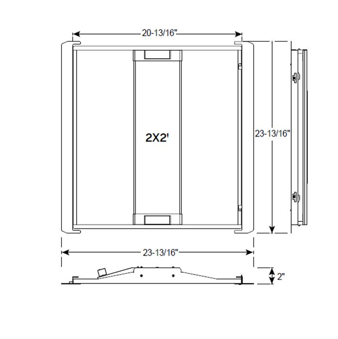 Halco - CBT-RK-22-LS-CS-UNV - 2x2 Troffer Retrofit Kit Controls Ready Lumen & Color Select 0-10V Dim product image