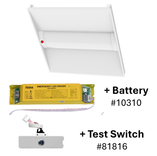 Made To Order Halco - CBT-22-LS-CS-UNV-EM - 2x2 Troffer Controls Ready Lum & Color Select 0-10V Dim EM Battery Halco Lighting Technologies