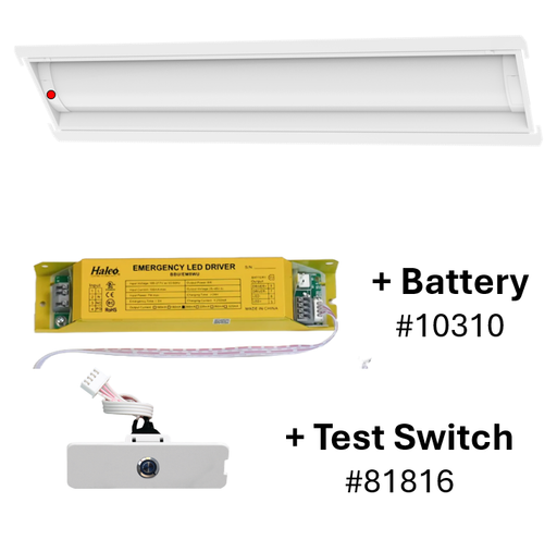 Made To Order Halco - CBT-RK-14-LS-CS-UNV-EM - 1x4 Troffer Retrofit Kit Controls Ready Lum & Color Select 0-10V Dim EM Battery Halco Lighting Technologies