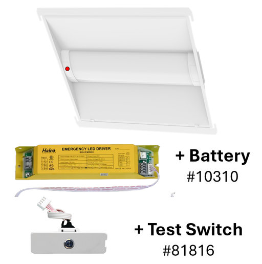 Made To Order Halco - CBT-RK-22-LS-CS-UNV-EM - 2x2 Troffer Retrofit Kit Controls Ready Lum & Color Select 0-10V Dim EM Battery Halco Lighting Technologies