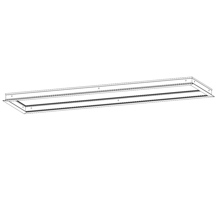 Halco - FMK-CBT-14 - Flange / Drywall Recessed Mount Kit for 1X4 Center Basket Troffer Aluminum product image