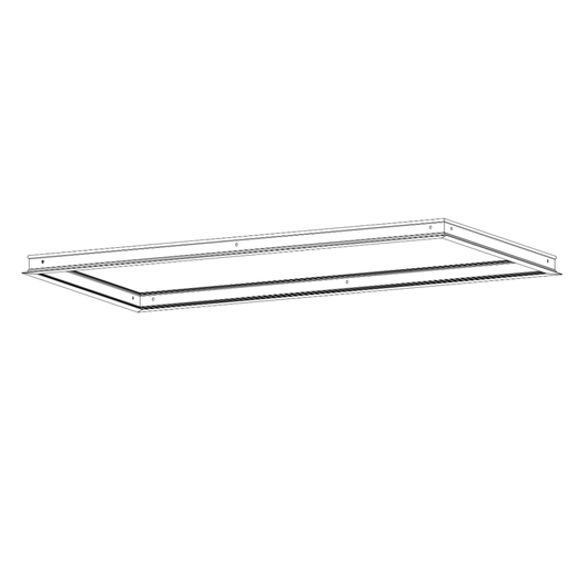 Halco - FMK-CBT-24 - Flange / Drywall Recessed Mount Kit for 2X4 Center Basket Troffer Aluminum product image