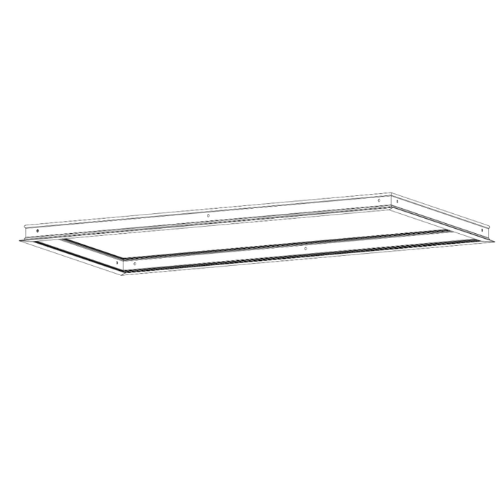 Halco - FMK-CBT-24 - Flange / Drywall Recessed Mount Kit for 2X4 Center Basket Troffer Aluminum product image