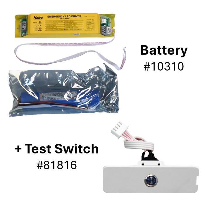 Halco - BBU-8W-UNV-CBT-ENDCAP-EMTS - Emergency Battery Backup 8W 120-277V & CBT Emergency Test Switch product image
