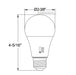 Halco - 6A19-LED-9CS-E26-D-T20 - LED A19 (E26) Select 2700K-5000K 6W 450L (40W Eq) Dimm T20 product image